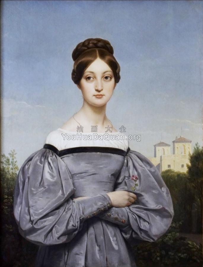 Portrait de Louise Vernet - 贺拉斯·贝内特